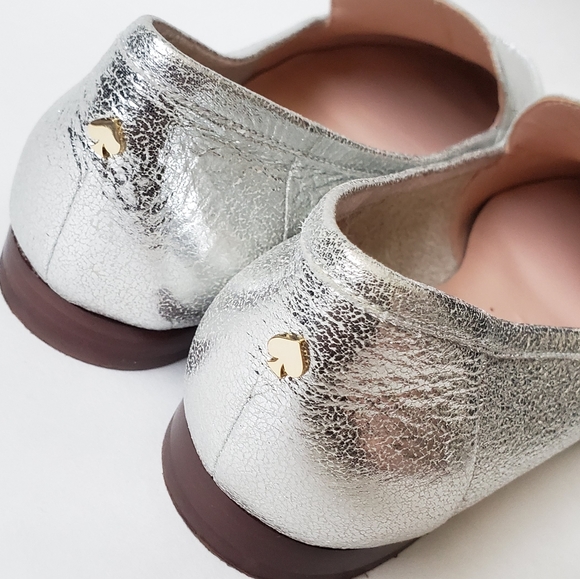 Kate Spade NY Crackled Metallic Nappa Loafer Flats - Picture 7 of 8